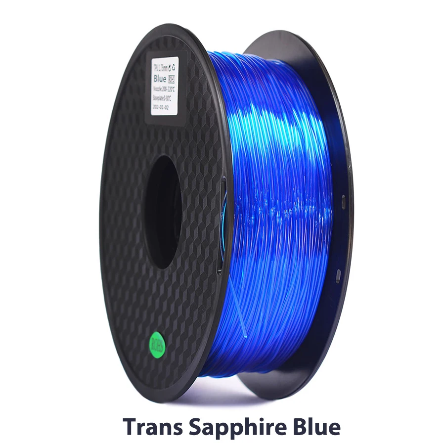 1KG 1.75mm Elastic Flexible TPU 3D Printer Filament Rubber Material Roll Flex Tpu Printing Materials Transparent Blue Red 1000g