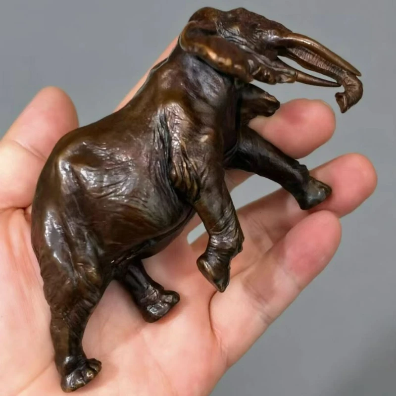 Imitation Retro Bronze Century Mammoth Elephant Tea Pet Living Room Desktop Desk Fashion Animal Ornaments Crafts Gifts