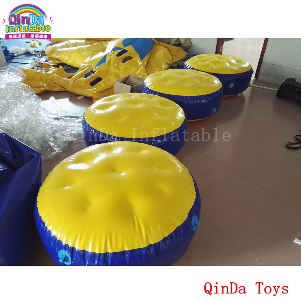 Zabawki do parku wodnego 10 sztuk nadmuchiwanych bramkarzy powietrznych Pływająca wyspa, nadmuchiwana okrągła mata wodna o średnicy 1 m