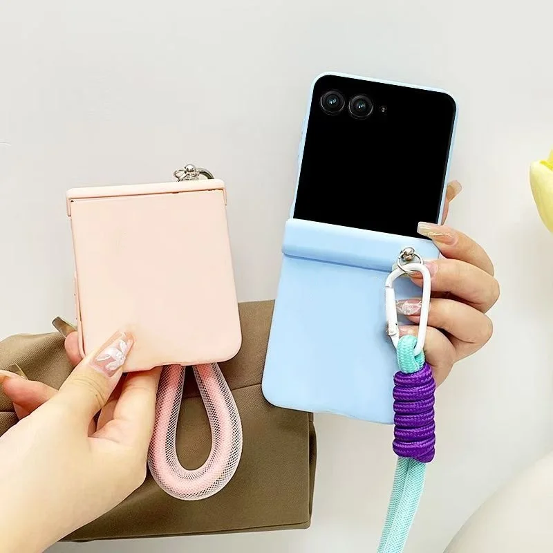 Luxe Draagbare Ketting Telefoonhoes Voor Motorola Moto Razr 40 Ultra 50 Ultra Razr 40 50 Razr Plus 2024 2023 Schokbestendige Achterkant