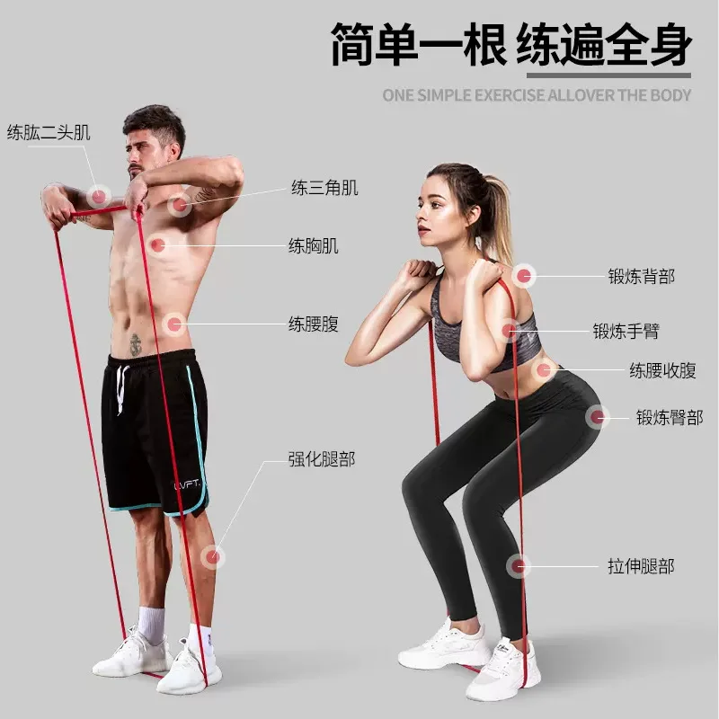 TPE Elastic Resistance Bands, Tension Belt, Latex Puller, Elastic Ring, Fitness Belt, Pull Up Weight, Yoga Resistance Bands