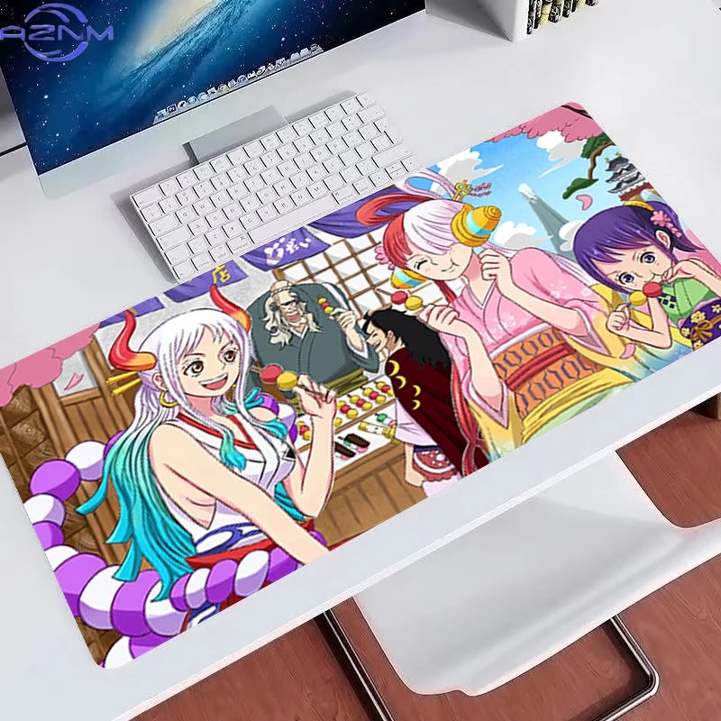 Big MousePad Gamer Extended Mouse Pad with Locking Edge Rubber Desk Mat Anime Computer Accessories One Piece Uta kawaii Mousepad