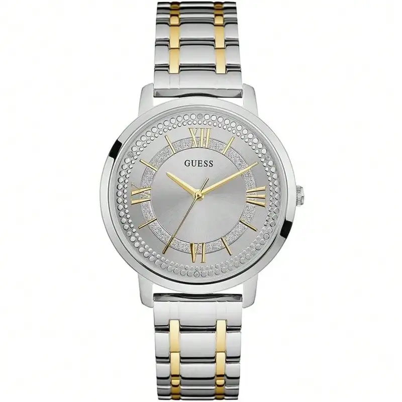 Guess This Ladies' Quartz Watch Is Made Of Stainless Steel, With An Analog Design, Minimalist Aesthetics, And Ultra-Thin