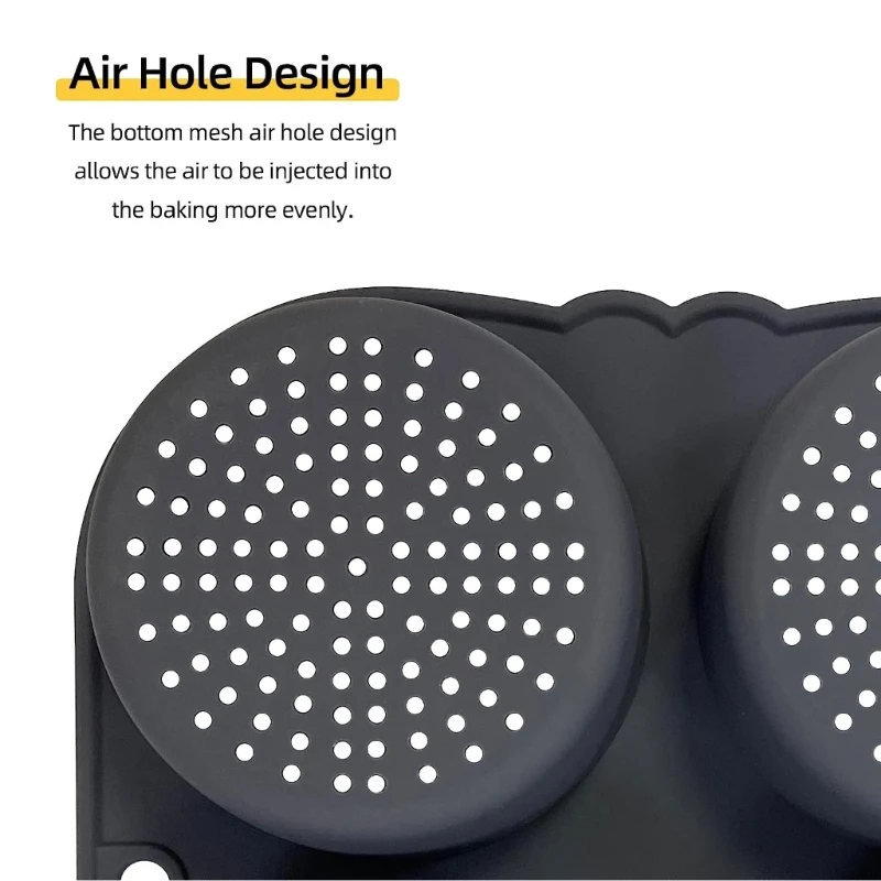 Thực Phẩm Chuyên Nghiệp Cao Cấp Hamburger Bun Pan Silicone Hamburger Bun Khuôn Mẫu Hoàn Hảo Cho Tay Làm Bánh Và Thức Ăn Nhanh