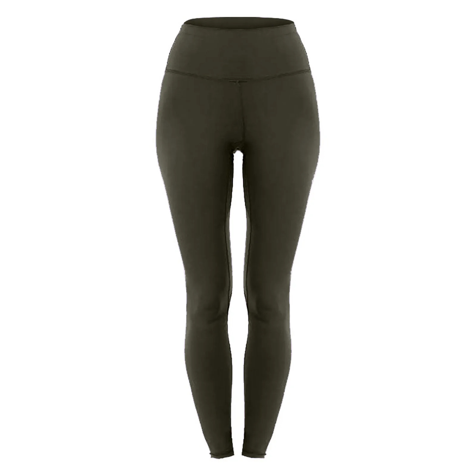 Calça Yoga de cintura alta para mulheres, monocromática, apertada para fitness, nude escondido, pequena Yoga curta