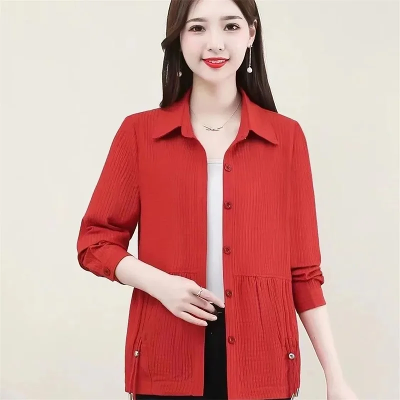 

Women's Coat Spring Summer New 2023 Fashion Short Solid Temperament Casual Jacket Slim Office Lady Blazers Outerwear Tops