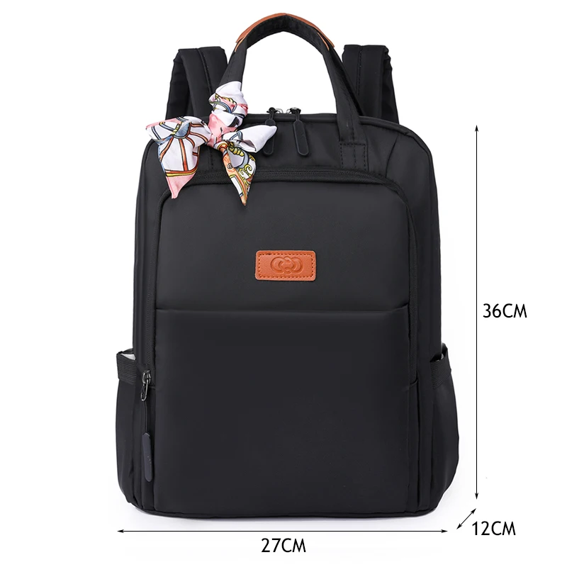 Laptop Backpack Women Waterproof Nylon Backpack Female Fashion Ladies Multifunctional Bagpack Large Capacity School Travel Bag