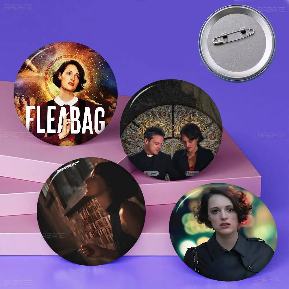 Fleabag Film Blechpin-Anstecker, personalisierte Anime-Charakter-Brosche im Old-School-Stil, Cartoon-Kragenabzeichen, Schmuckgeschenk für Fans