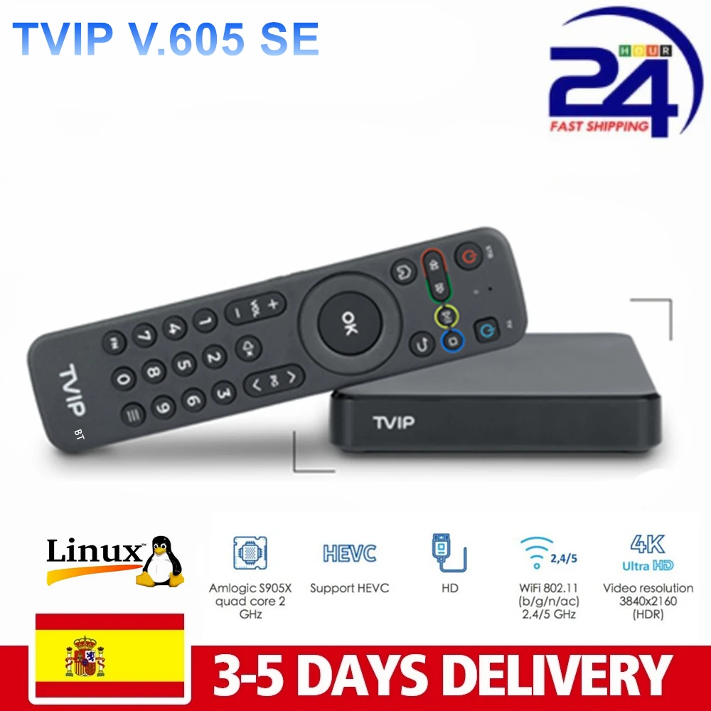 

TVIP605 SE 4K Ultra HD 3D TV Box Linux&Android Amlogic S905X Dual WiFi Media Player Better Than TVIP605 TVIP706 Linux MAG Box