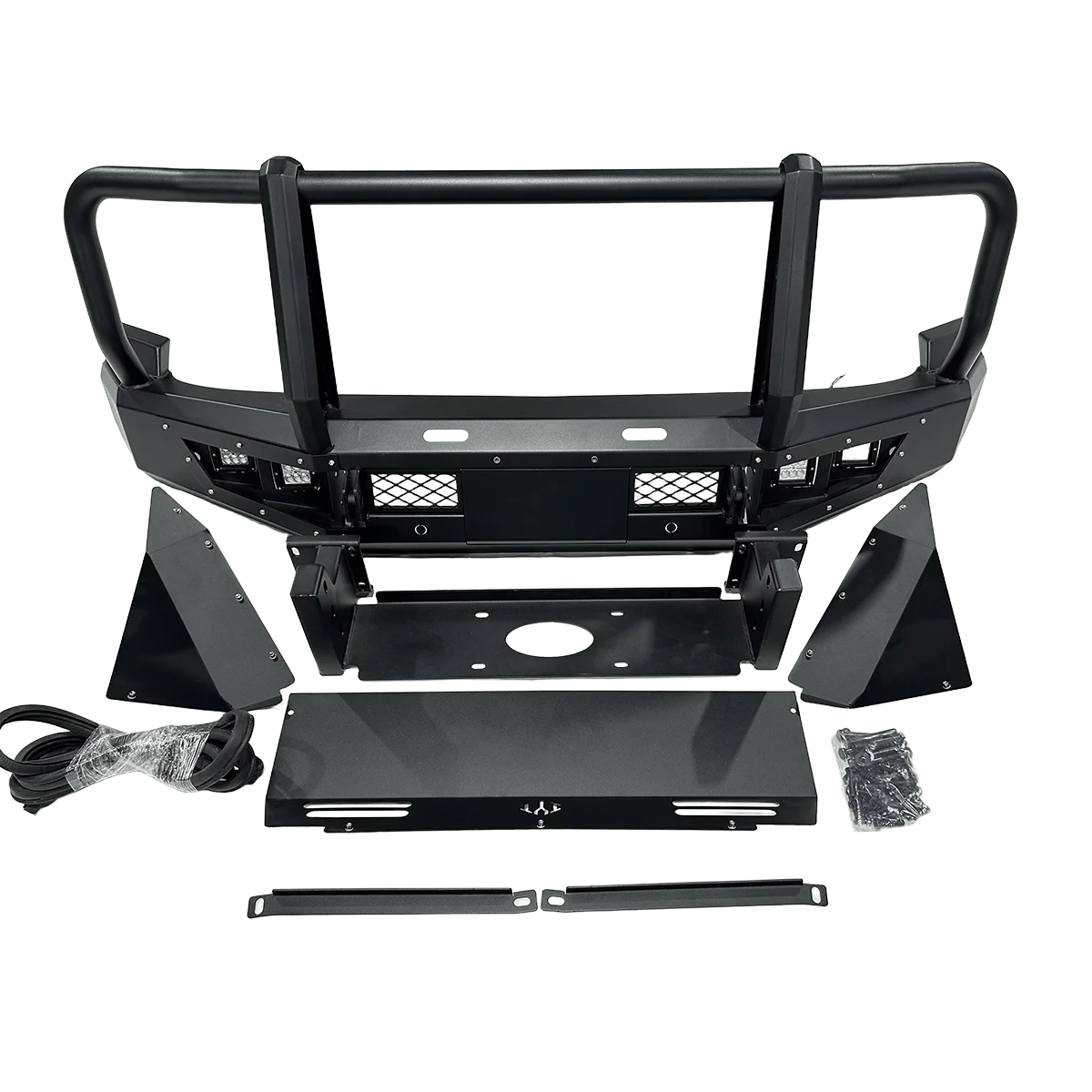 

New Steel Front Bumper Bull Bar Black Accessory For Land Cruiser 70series LC76 LC79 FJ79 Car Colorado Pajero