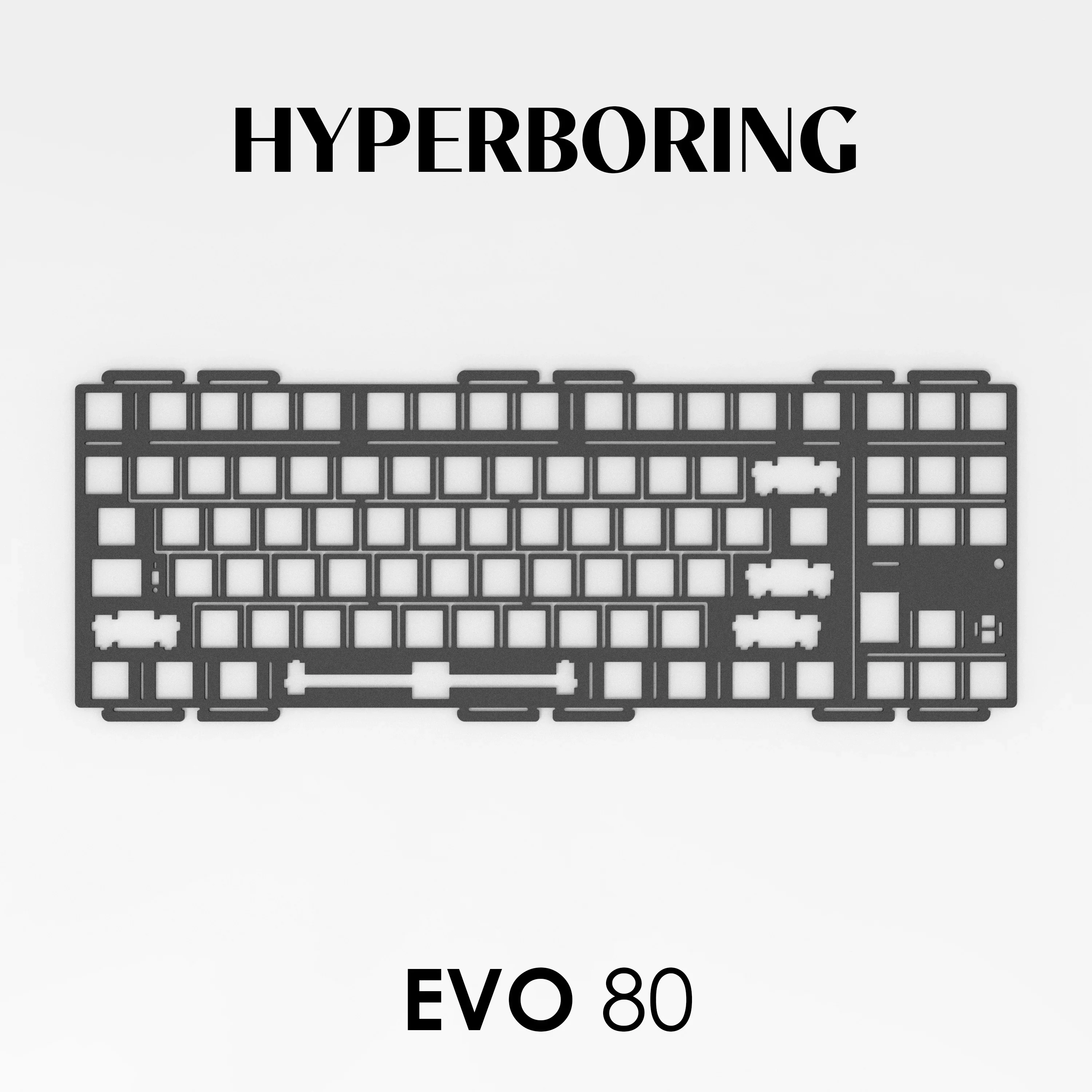 Evoworks EVO80 Tastaturplatte Benutzerdefinierte PP PC FR4 Aluminium Kupfer Positionierungsplatte DIY mechanische Tastatur PCB Spielzubehör