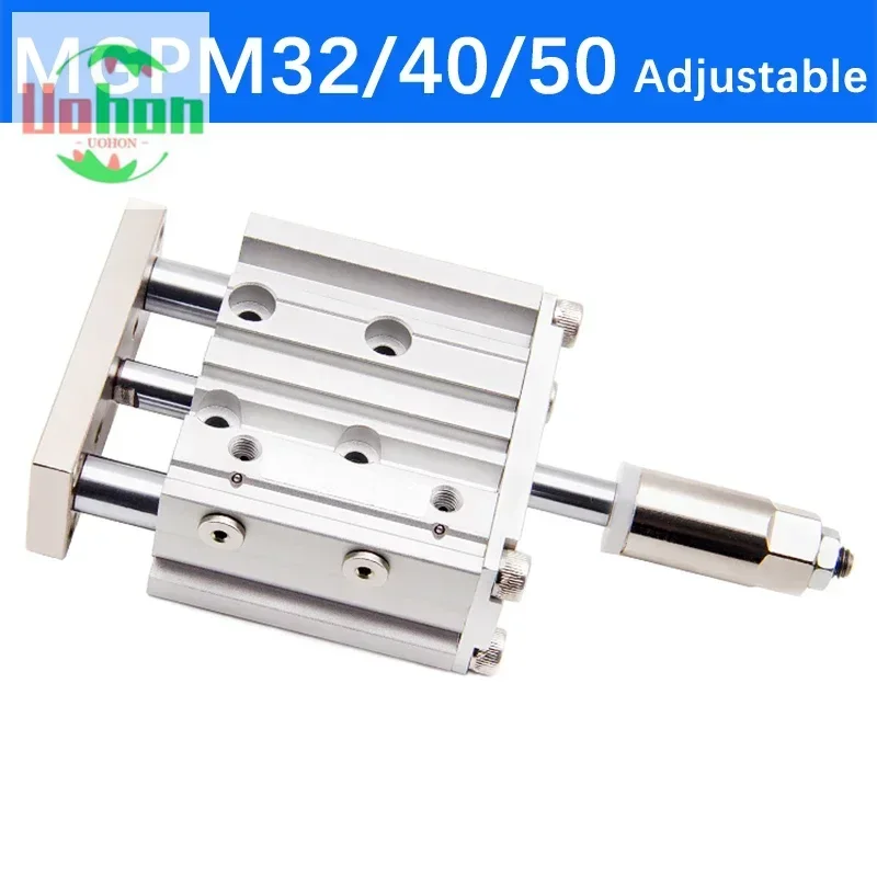 

MGPM32/40/50 Adjustable Stroke Bore Size 32mm/40mm/50mm Three Axis With Rod Compact Guide Air Actuator Pneumatic Cylinder