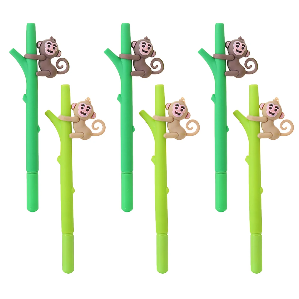 

6 Pcs Monkey Pen Best Pens for Smooth Writing Ballpoint Back to School Supplies