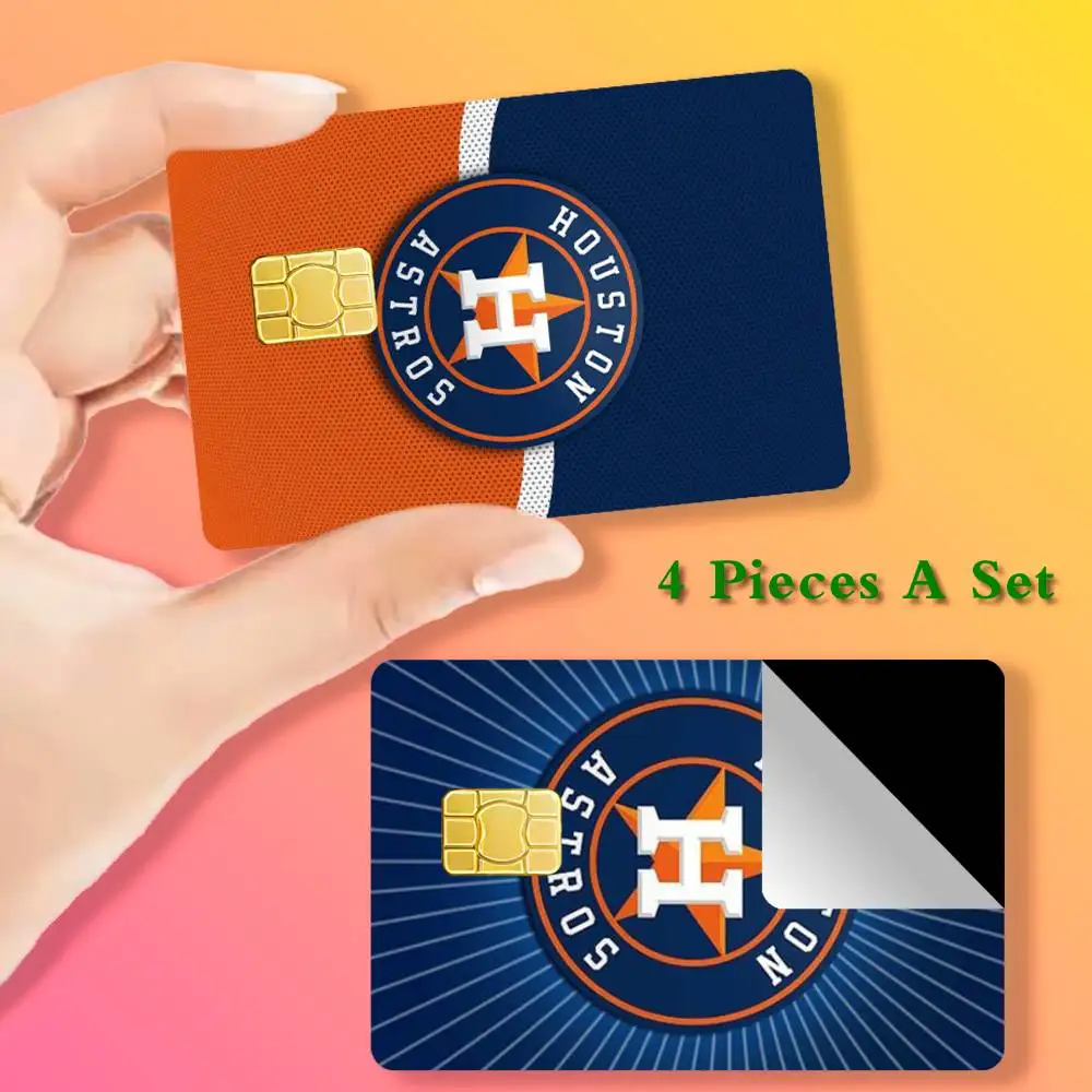 

H-HOUSTONS A-ASTROS Card Stickers Cover Film Sticker for Debit Credit Bank Card Waterproof