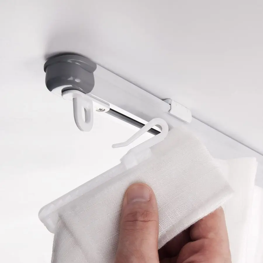 

Retractable Ceiling Curtain Track, MeasurementFree Curtain Track 5194,For Room Divider, Shower Curtain, Parallel bay window, RV