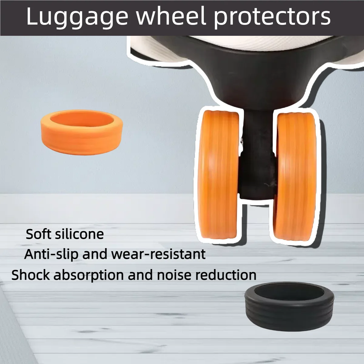 Luggage wheel rubber cover quiet thickening suitcase pull rod box wheel cover protective cover wear-resistant, non-slip and nois