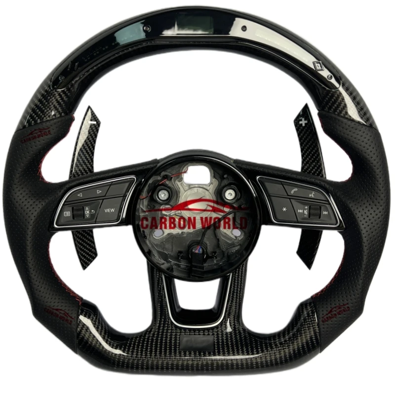 

Steering Wheel for Audi B9 S RS S-line A4 A5 S4 S5 Q5 8R TT 8S R8 4S A6 C7 C8 Q7 4M A7 4K R8 RS6 RS7 A3 TT Carbon Steering Wheel