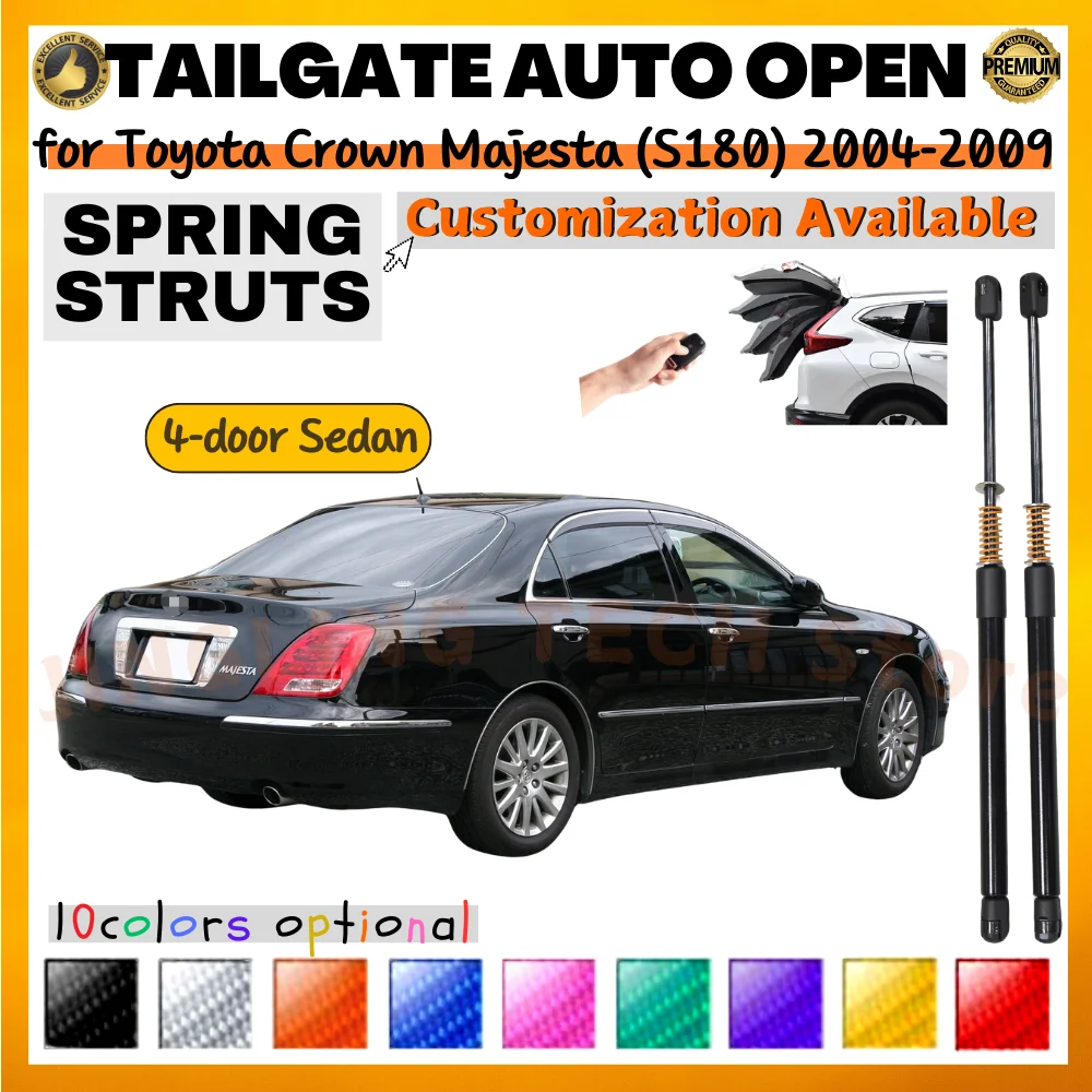 

Qty(2) Trunk Struts with Spring for Toyota Crown Majesta (S180) Sedan 2004-2009 Rear Tailgate Boot Lift Supports Shock Absorbers