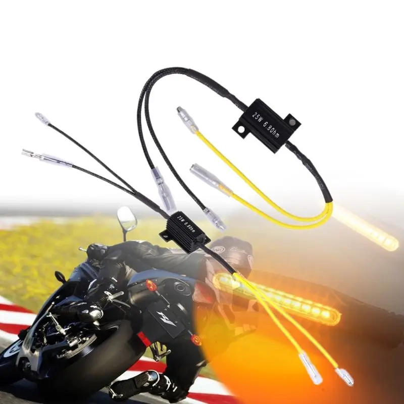 1pár moto odolnost energie rezistor nakládat dekódování rezistor pro LED kroutit signál blesk lehký spravit součástky 25W 6.8ohm