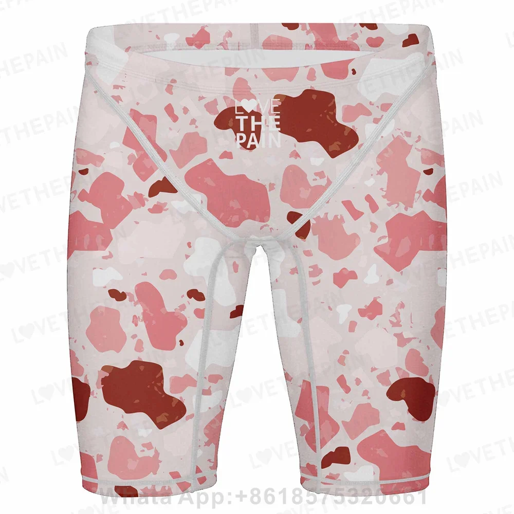 New Men's Swim Jammer Swimsuit Shorts Swimming Trunks Sports Training Summer Quick Dry Swimsuit Diving Beach Surfing Short 2026
