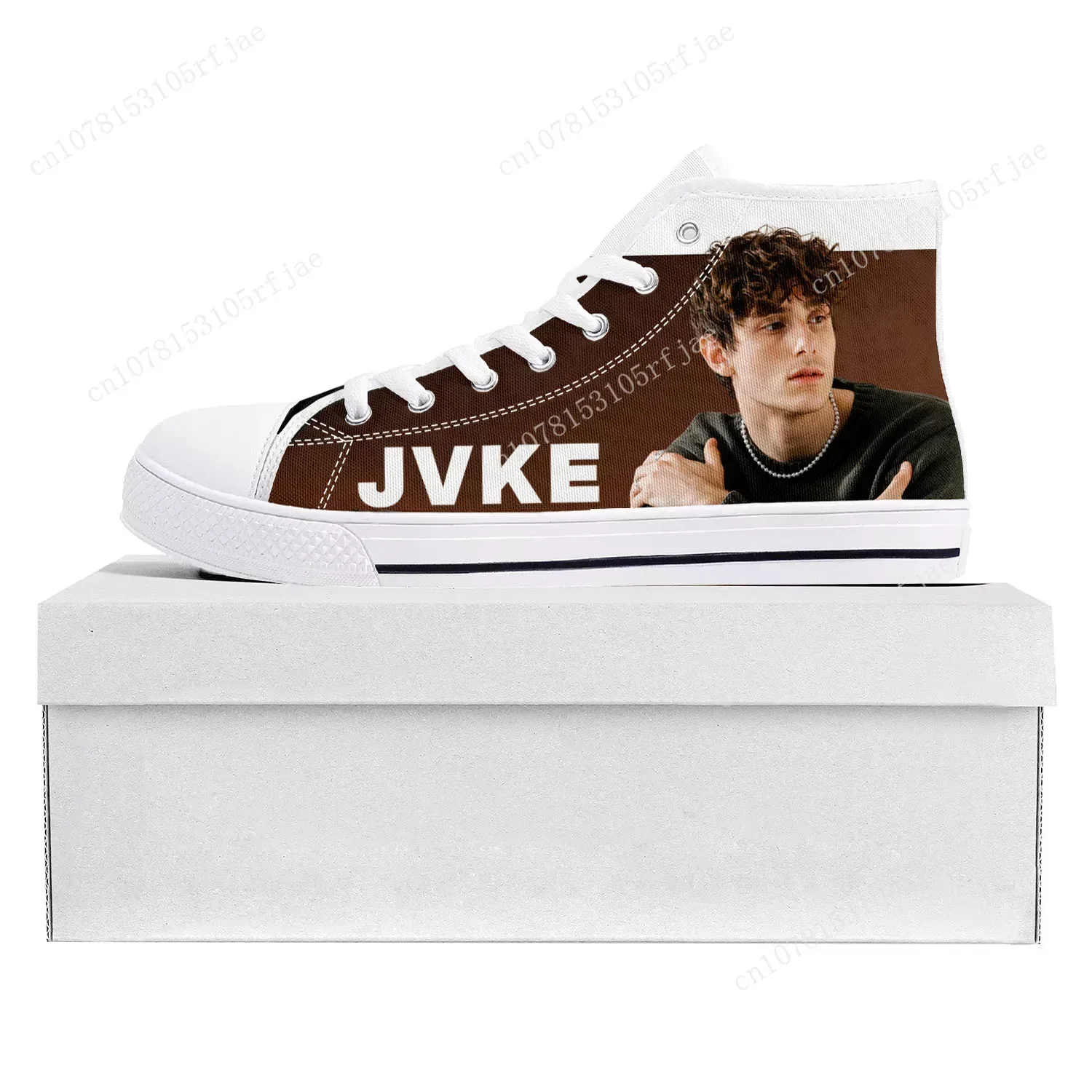 JVKE Popular Singer Pop Music High Top High Quality Sneakers Mens Womens Teenager Canvas Sneaker Casual Couple Shoes Custom Shoe