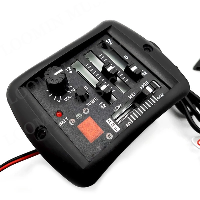 EQ التعادل الصوتية preamps الغيتار ، بيك آب بيزو مع نظام موالف ، النحاس جاك دبوس ، 4 العصابات