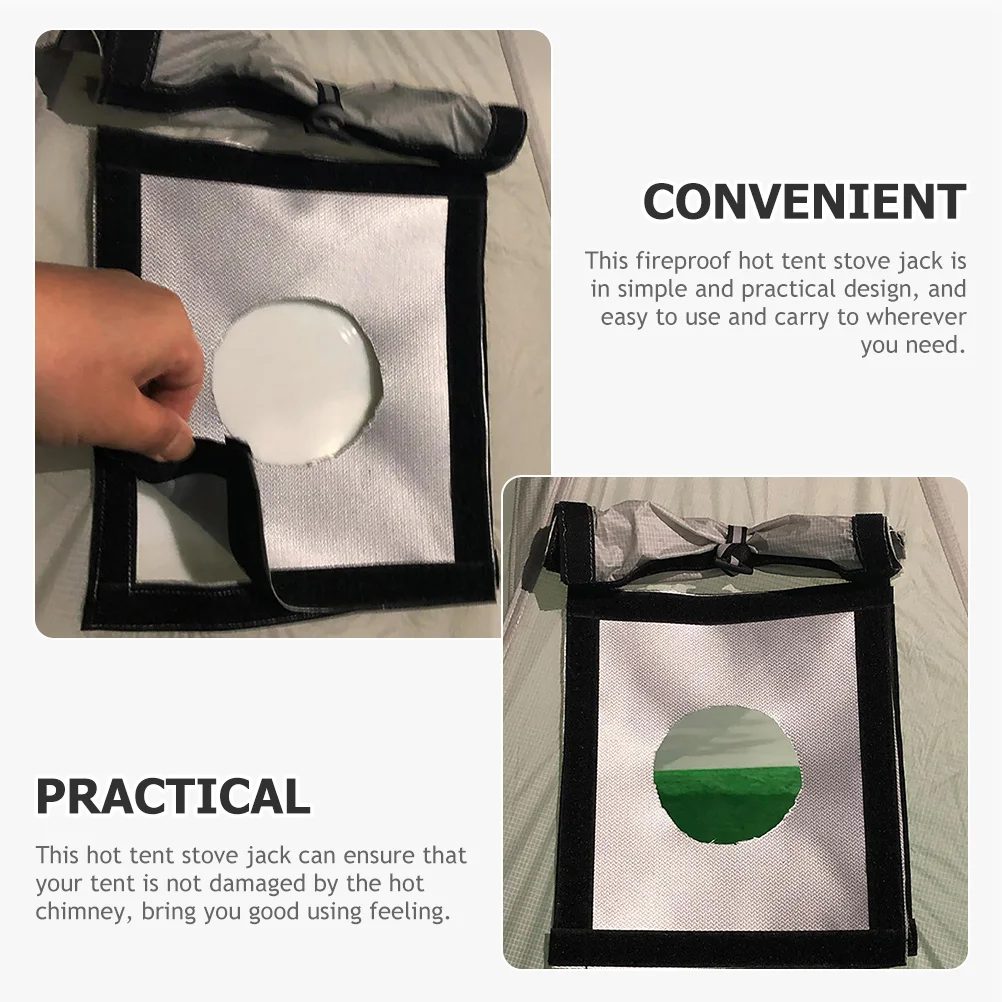 

Flame-Retardant Chimney Protective Ring Tent Firewood Stove Jack Camping Supply Anti-Scalding High-Temperature Resistance
