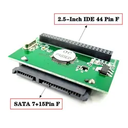 SATA HDD To 2.5-Inch IDE 44 Pin 90 Degree Female/180 Degree Male Plug And Play SATA To IDE Large Board Laptop Universal