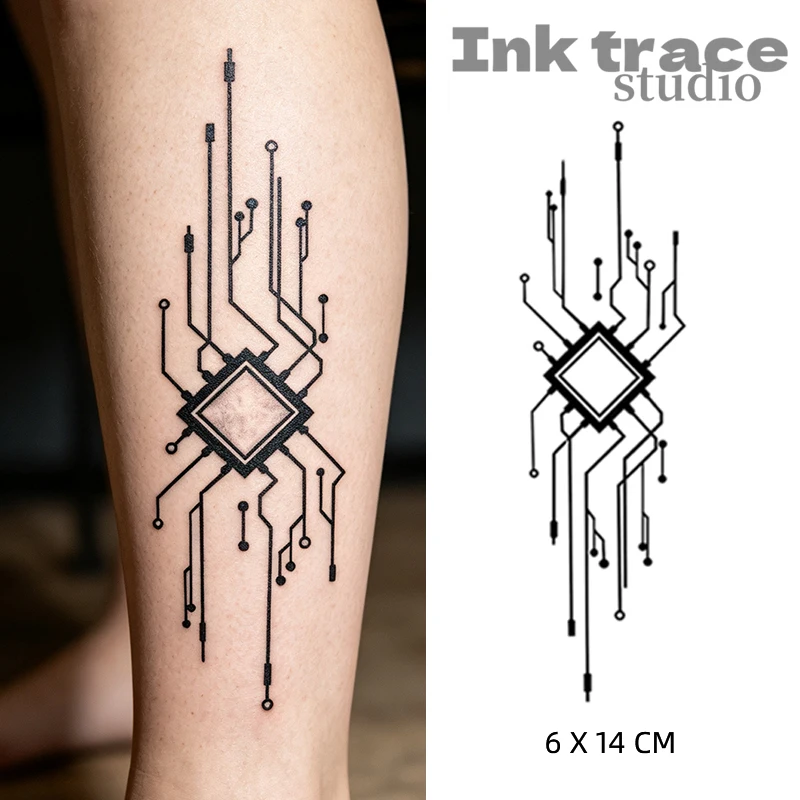 1/2PCS Mechanical Temporary Tattoo,Lasts To 7-15 Days New Technology Magic Waterproof Semi Permanent Sticker.