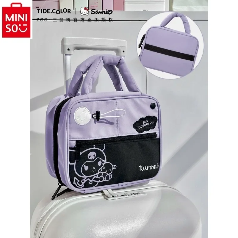 Miniso San Liou Hallo Kitty Kuromi Handtasche Student große Kapazität tragbare Mode Frauen Lagerung vielseitige Umhängetasche