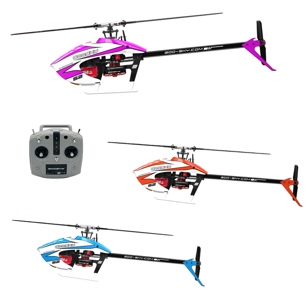 

GOOSKY S2 MAX 6CH 3D Aerobatic Dual Brushless Direct Motor RC Helicopter Compatible with S-FHSS S-BUS DSM-X PPM ELRS Protocol