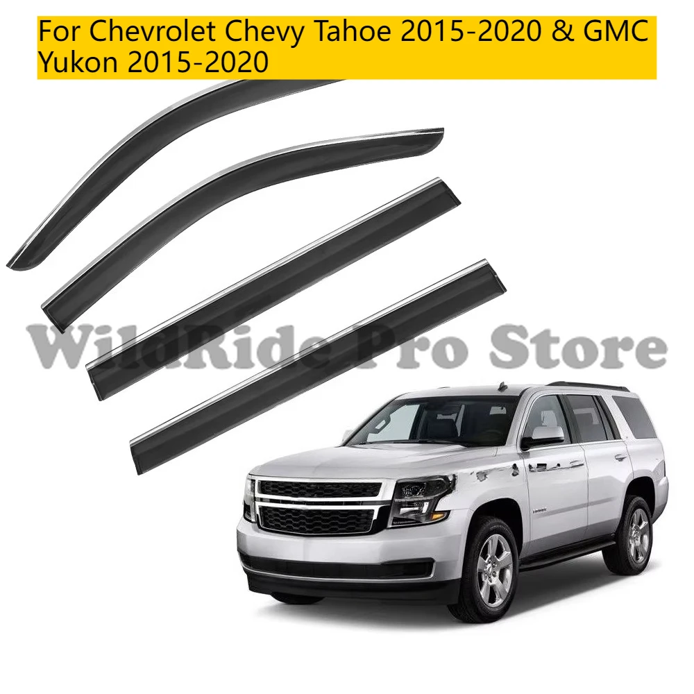 

Rain Guard 4-Piece for Chevrolet Chevy Tahoe 2015-2020 & GMC Yukon 2015-2020 Rain Guards Window Visors Deflectors for Cars