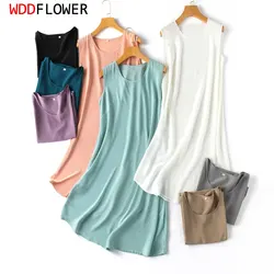 女性用滑り止めシルクドレス,多ベリーシルク,無地,ノースリーブ,台形,タンクドレス,xl xxl xxxl mm865,サマーコレクション100%