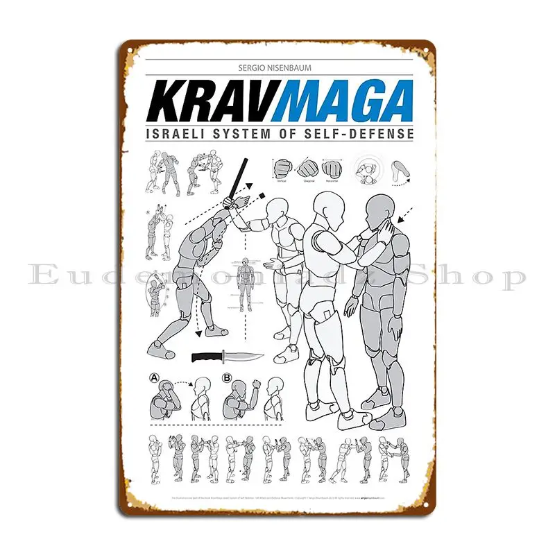 Krav Maga Techniques Metal Signs Create Plaques Designing Printed Wall Cave Tin Sign Poster