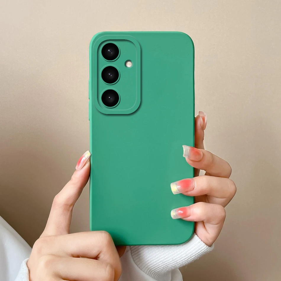 For Samsung Galaxy S25 Ultra Case For Samsung S25 Plus Cover For Samsung S 25 S25+ Plain Simple Soft Liquid Silicone Phone Case