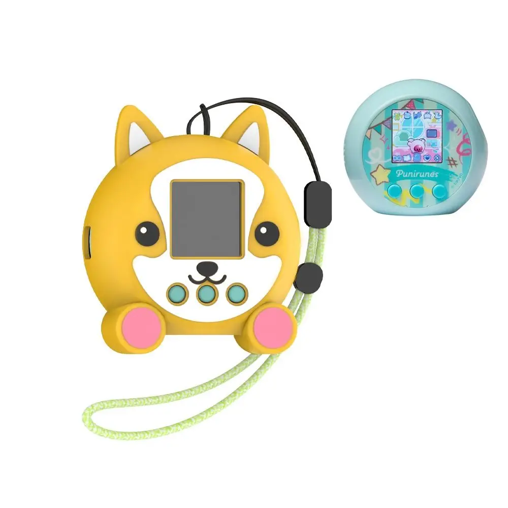 Silicone Cartoon Case Cartoon Dog with Lanyard Protective Cover Shockproof Anti-Scratch for Punirunes Interactive Digital Toy