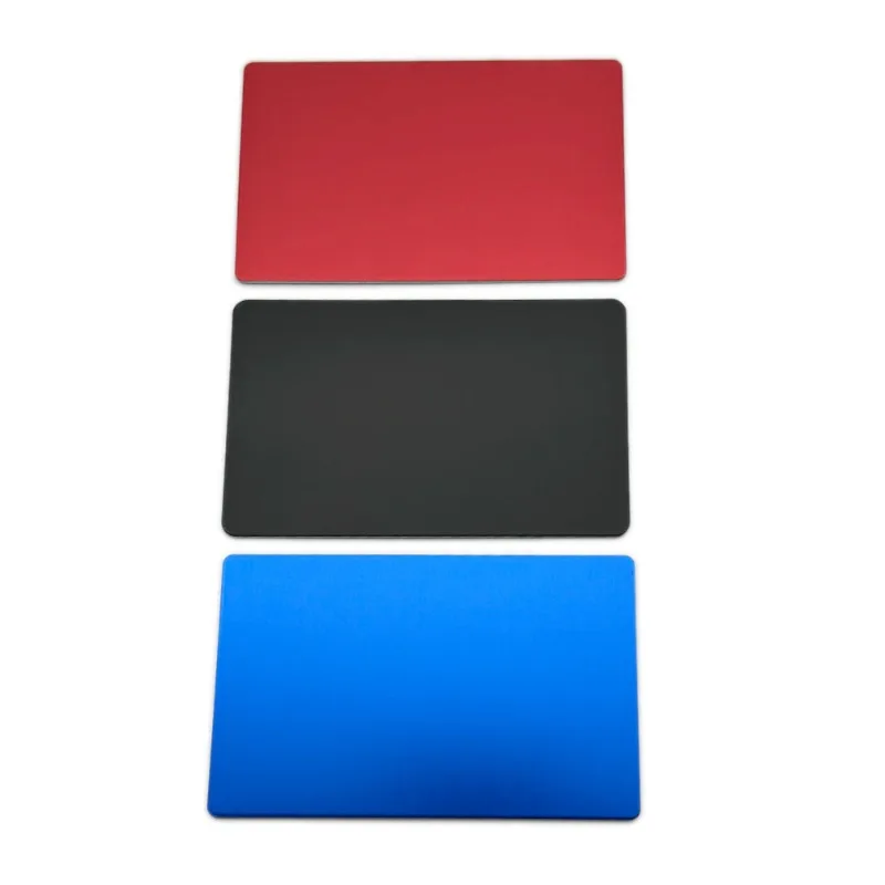 

3pcs Black Blue Red Anodized Aluminium Steel Plate Blank Mirror Laser Engraving Marking Board Custom