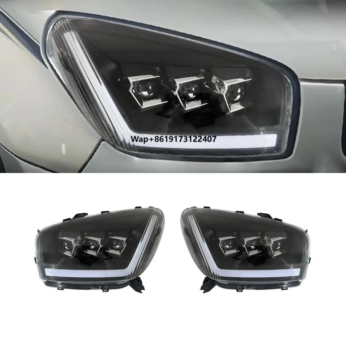 

A Set LED Front Bumper Fog Light Daytime Running Light Assembly For RAV4 2001-2002 Body Kit Car Accessories