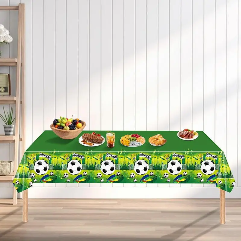 Football Party Table Cloth Rectangular Football Touchdown Table Cover 51x86 Inch Home Decoration Photo Backdrops Gameday