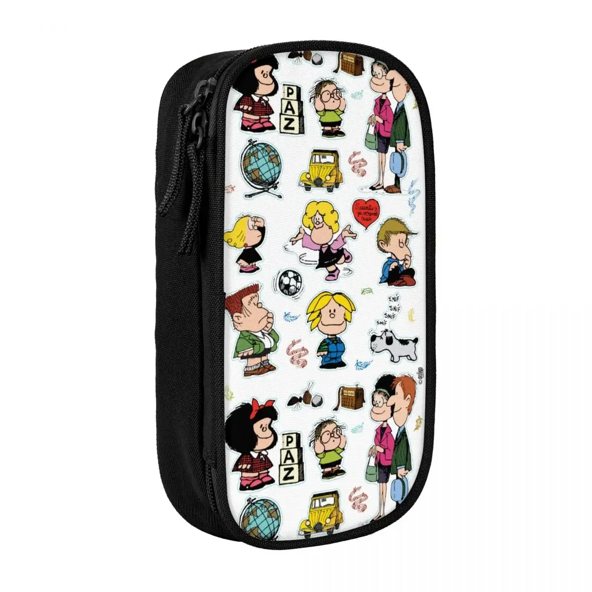 

Mafalda And Her Characters Pencil Case Cartoon Cute Big Pouch Kids Zipper Fashion Back To School Cases Pattern