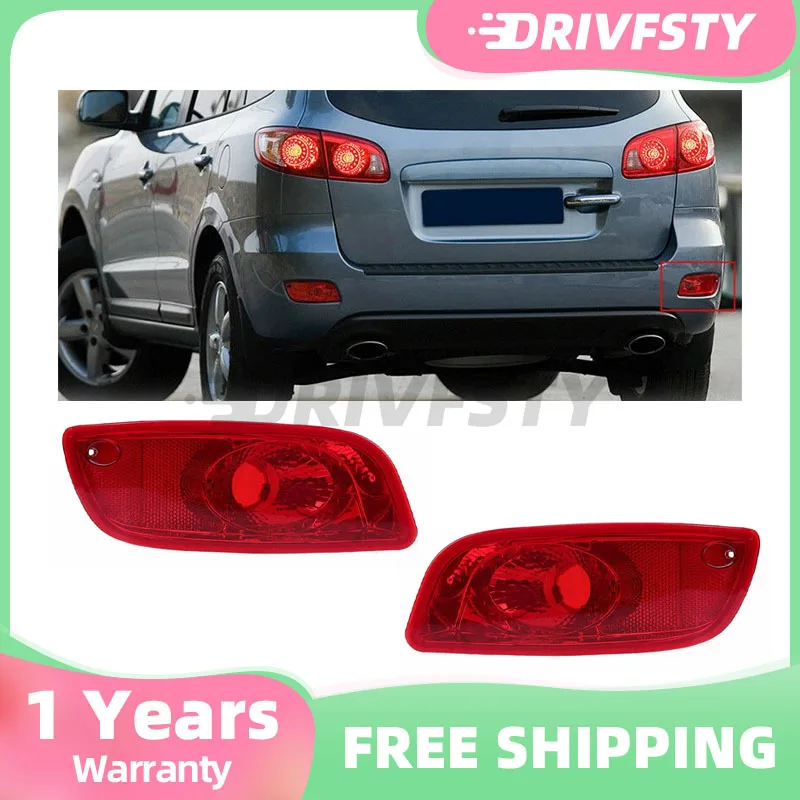 

924082B010 924092B010Turn Signal lamp Rear Bumper Reflector fog light with bulb For Hyundai Santa Fe (CM) 2007-2009 Pre-facelift