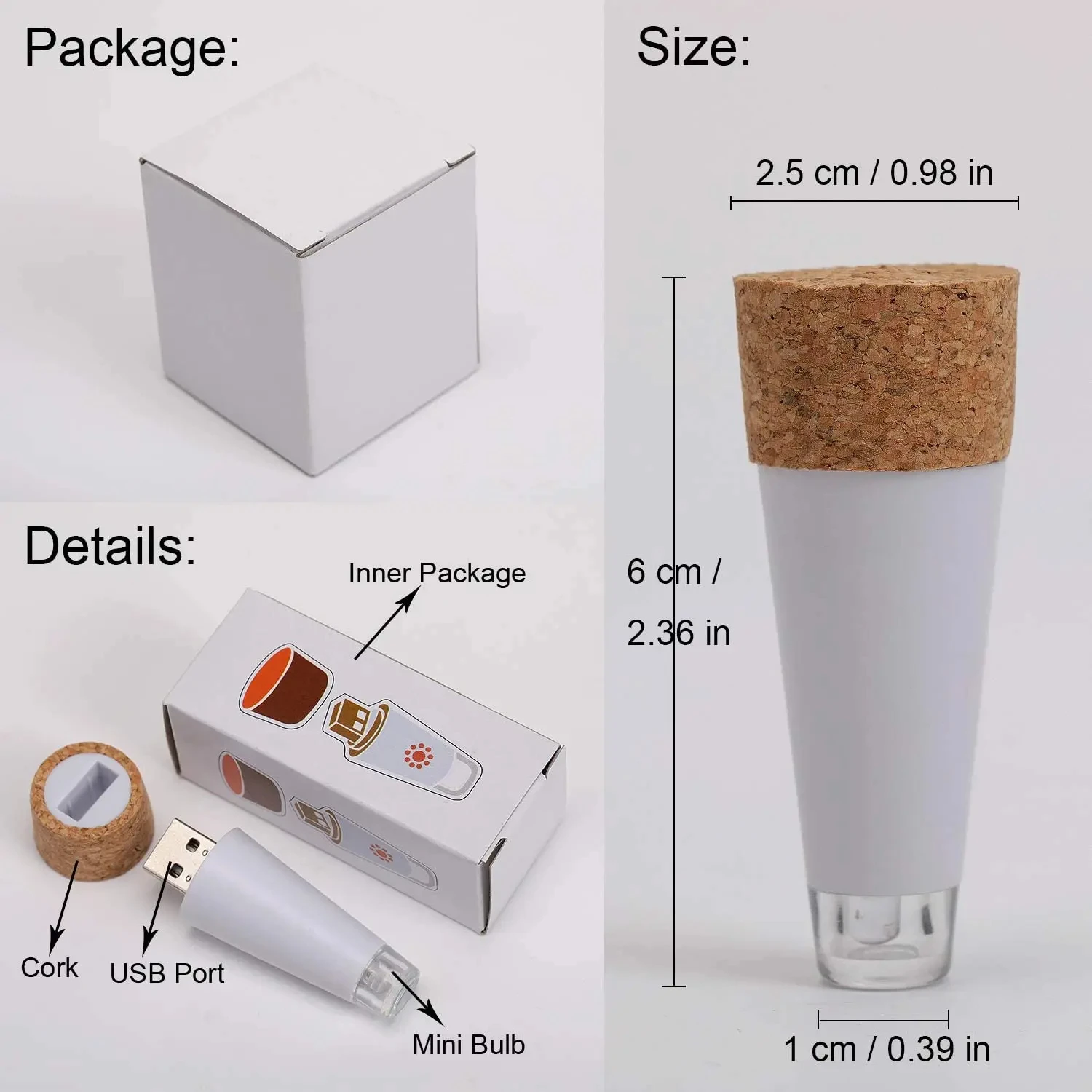 Lampu anggur Peri dapat diisi ulang Mini sempurna-solusi pencahayaan gaya hidup hijau berkelanjutan kreatif untuk pesta Deco