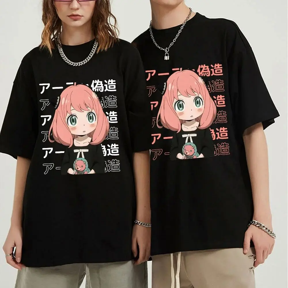 

Japanese Anime Anya X Fly Printed T-irt ex Cleanfit Sle Women's Faion Summer Casual Cotton Tee