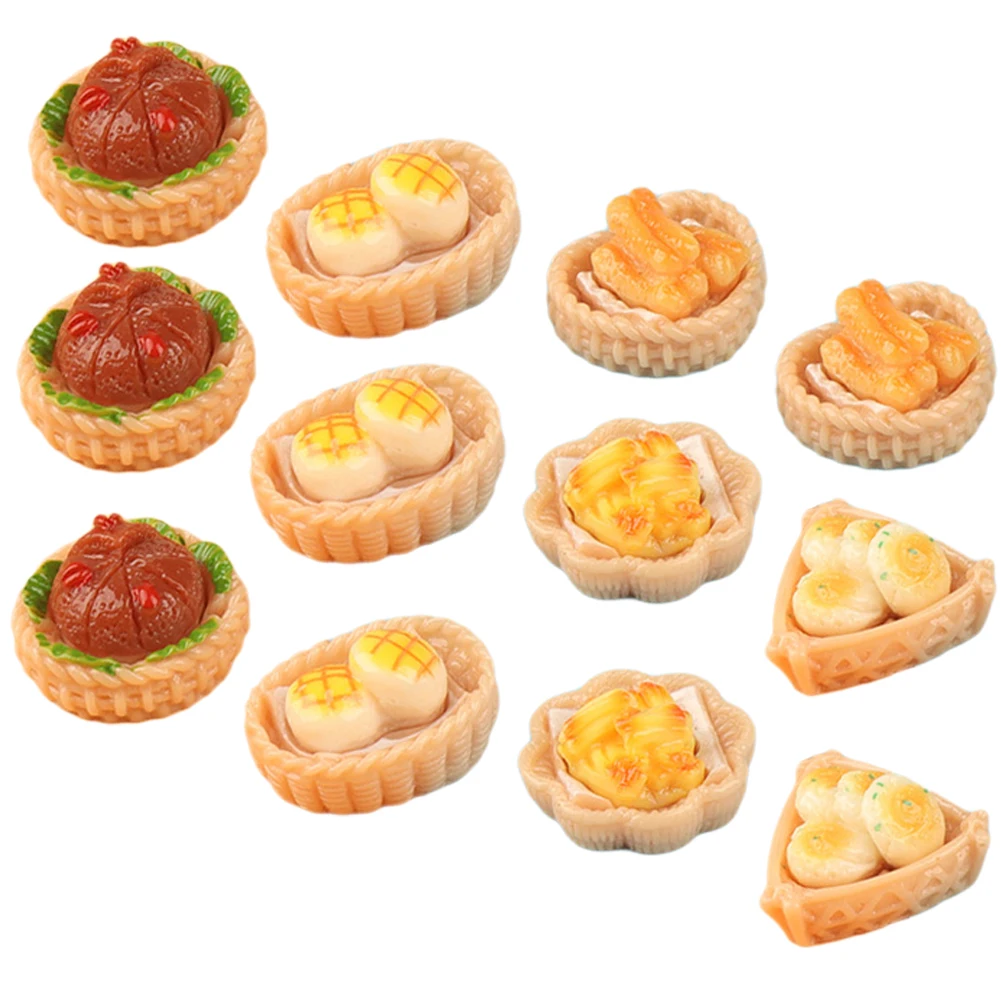 

15 Pcs DIY Mini Toy Foods Miniature Faux Decoration Pretend Resin Dollhouse Model