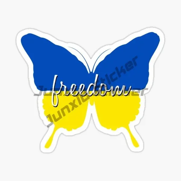 

Ukrainian Flag Butterfly Car Stickers VEHICLE CAR TRUCK Decor Decal