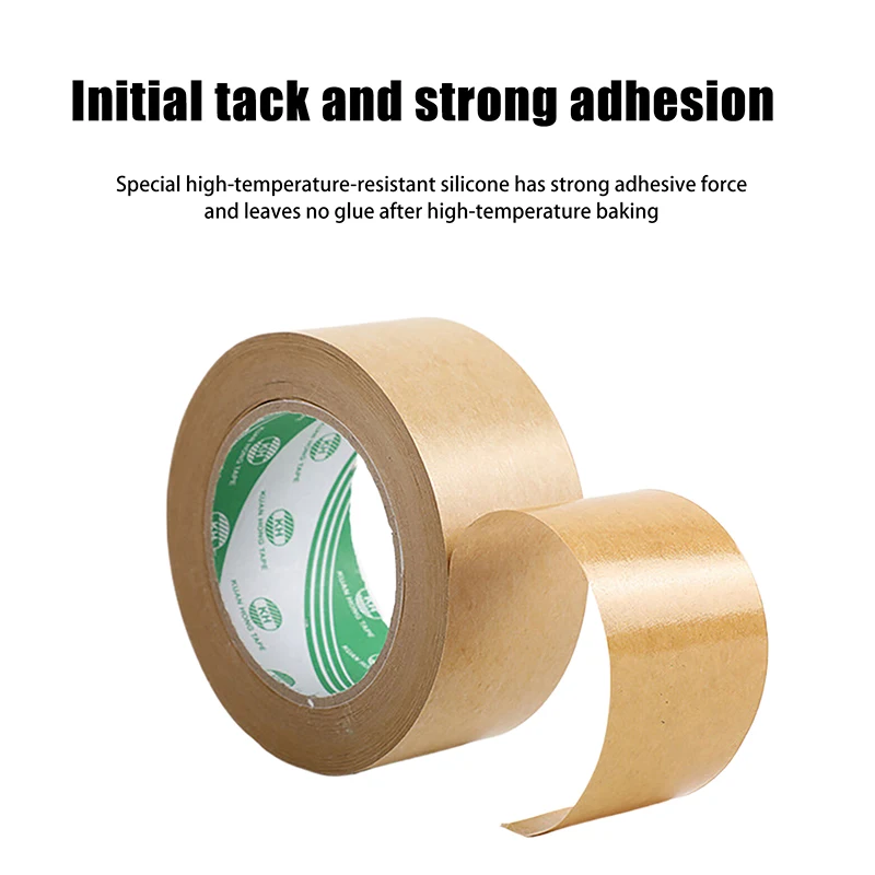 1 Roll Brown Kraft Paper Tape Recyclable Packing Tape Ecofriendly Self Adhesive Gumed Kraft Tape For Packing Shipping