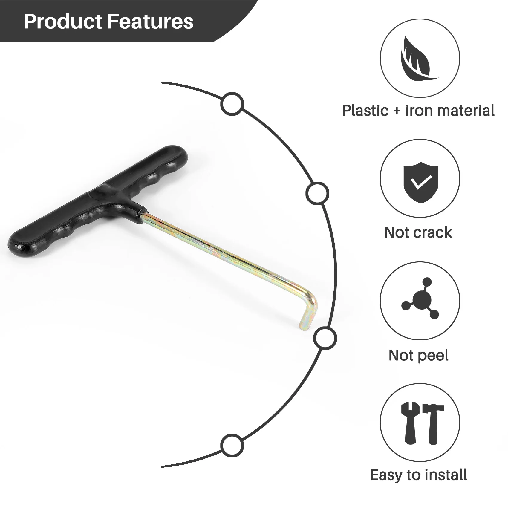 

Инструмент для тяги пружины батута Инструмент для снятия пружины с Т-образным крючком для тяги пружины батута ГОРЯЧИЙ