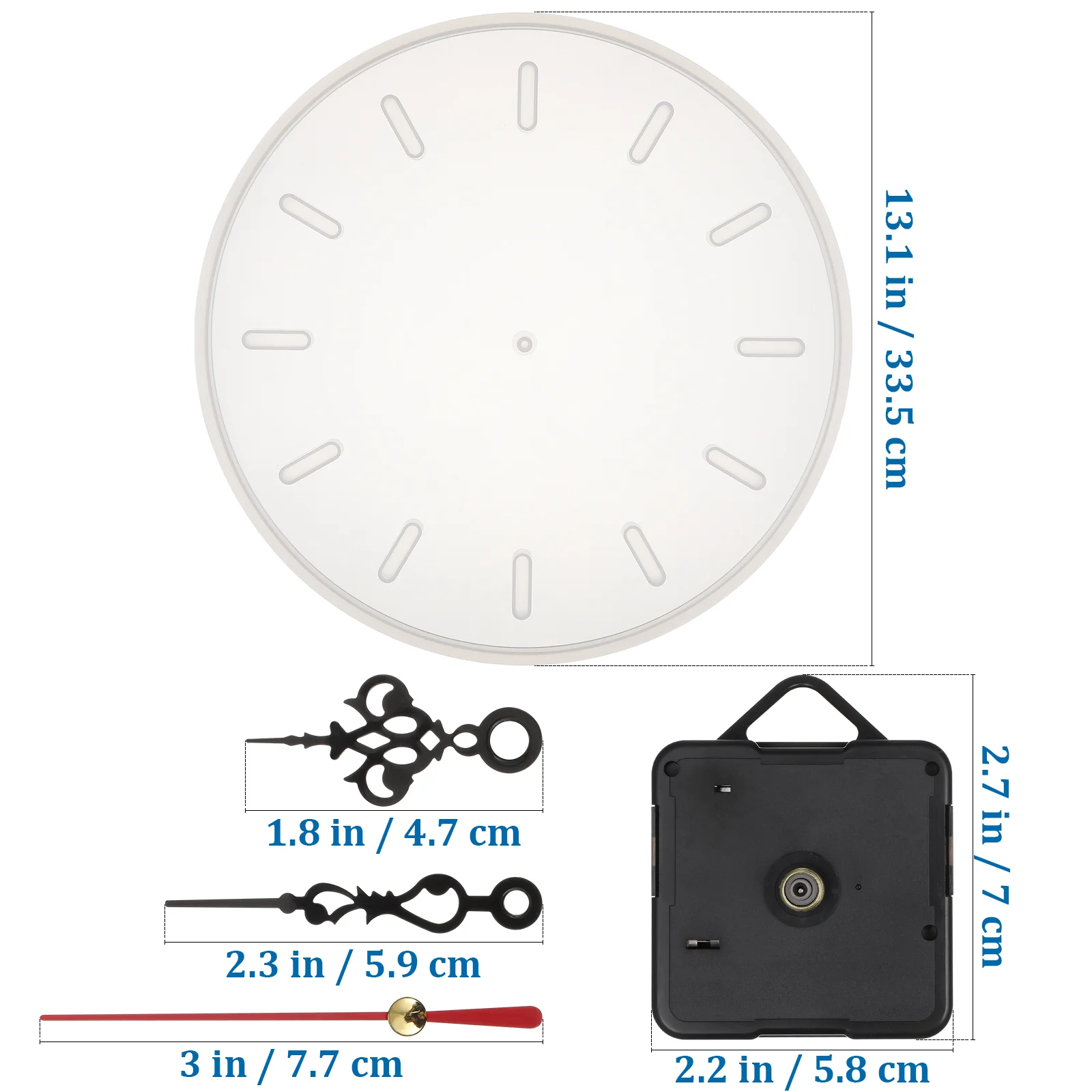 Plaster Wall Clock Digital Silicone Mold Template Desktop Adornment Making Alarm Clocks