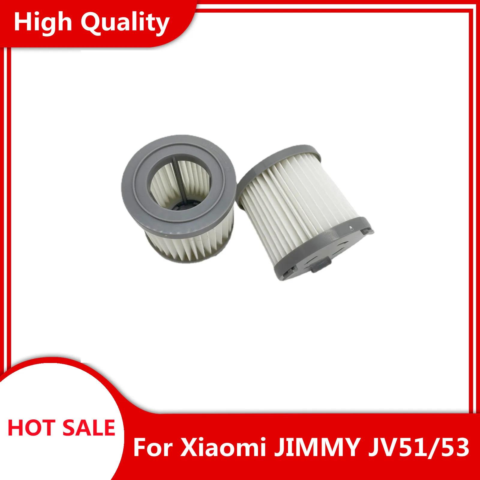 Filter HEPA untuk Xiaomi JIMMY JV51/53, penyedot debu tanpa kabel genggam, Filter pengganti abu-abu