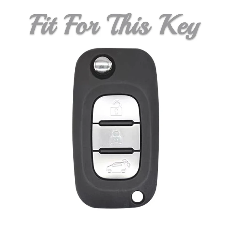 Soft TPU Folding 3 Buttons Filp Remote Key Shell Case for Renault Clio Scenic Megane III Vivaro Movano Traffic Master Kangoo